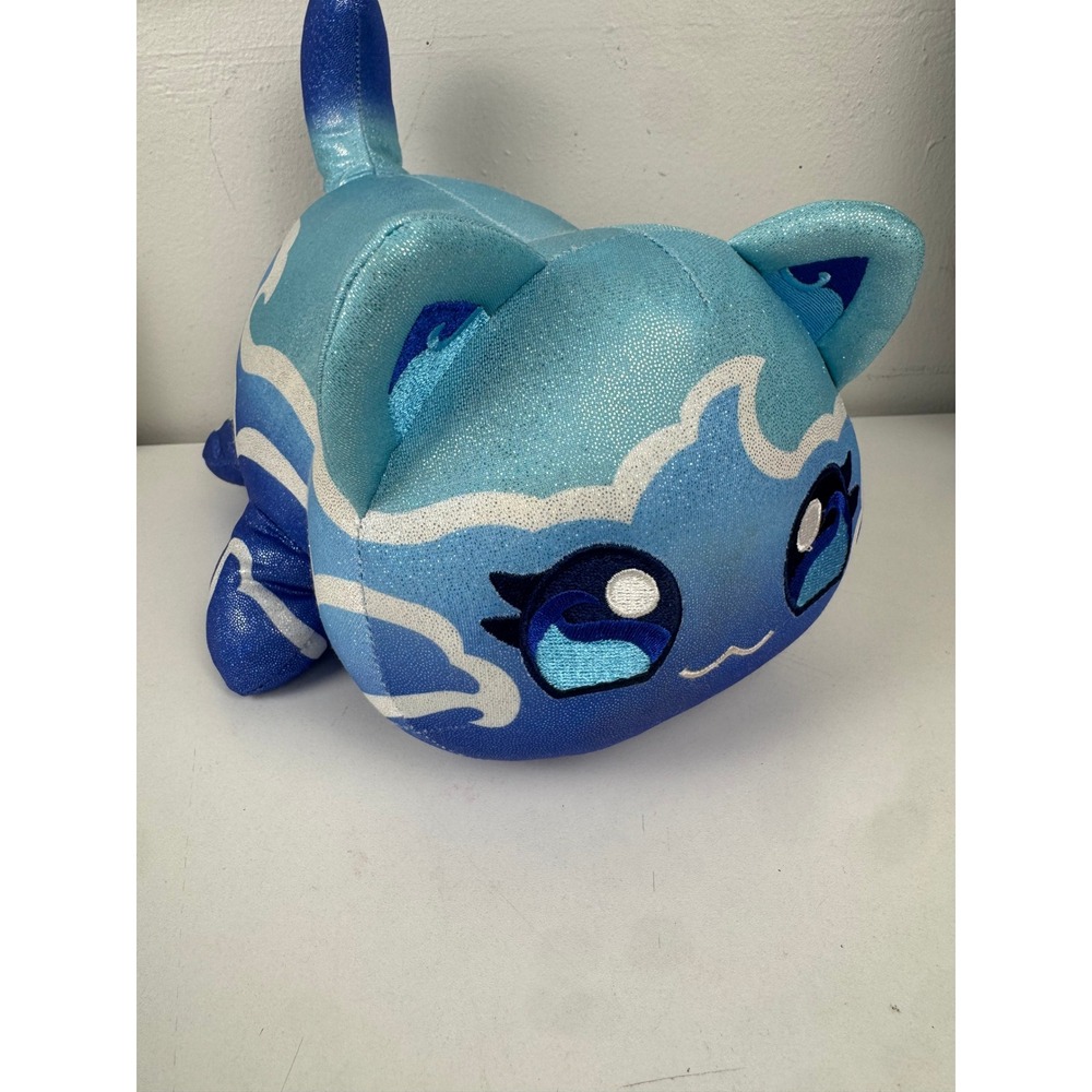 Aphmau MeeMeows Mystery Plush Celestial Wave‎ Cat Blue Shimmer Glitter 11 Inch